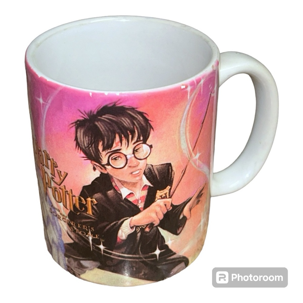 Vintage 2000 Harry Potter Sorcerer’s Stone Ceramic Coffee Cup Mug EUC